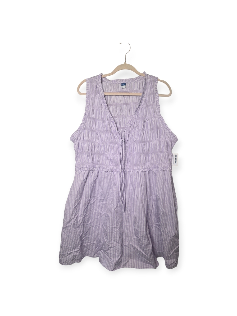 Women's NWT Old Navy fit & flare smocked bodice mini dress, size XXL